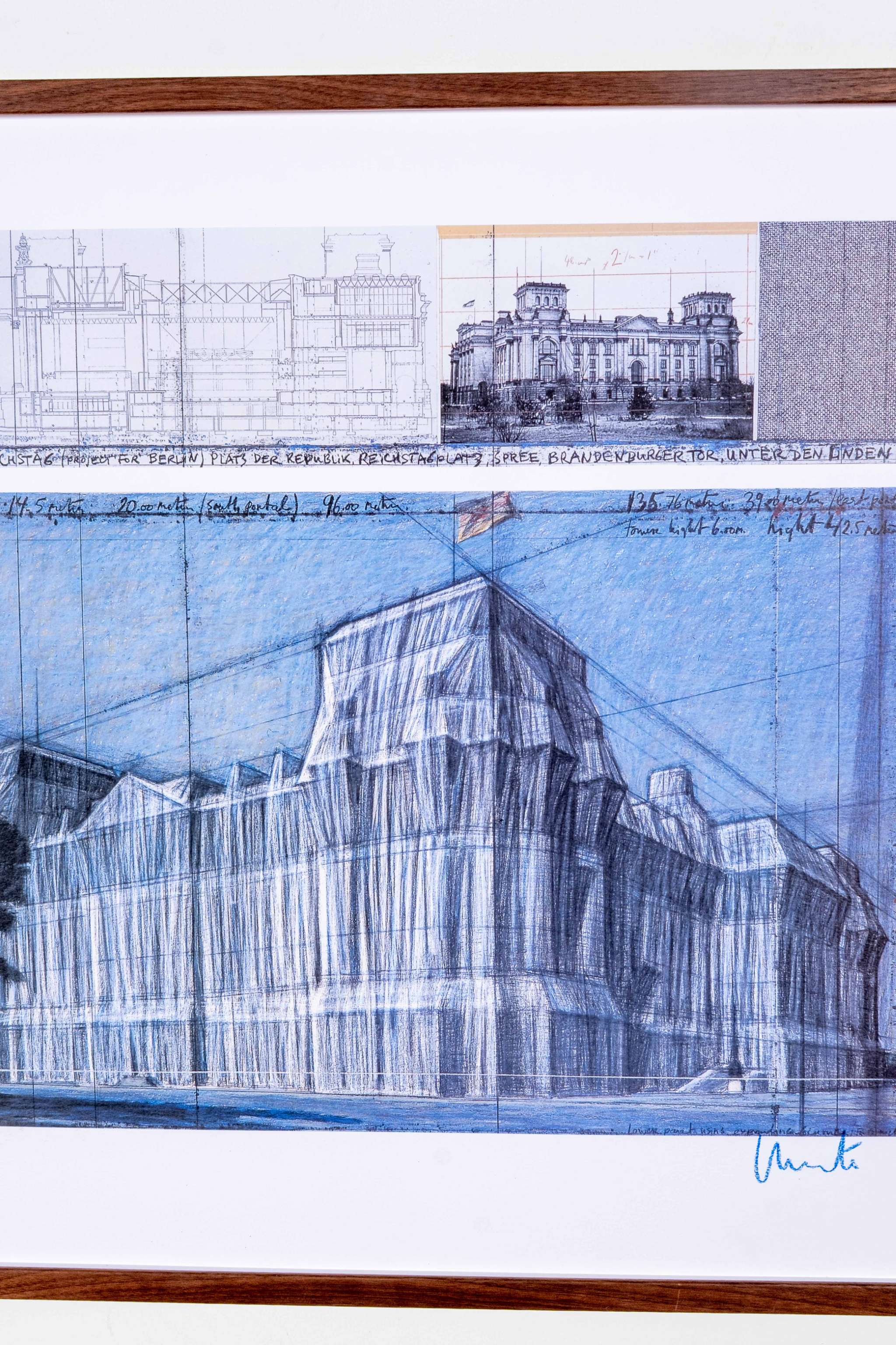 "Wrapped Reichstag (Project for Berlin)" (1993), Signed Print