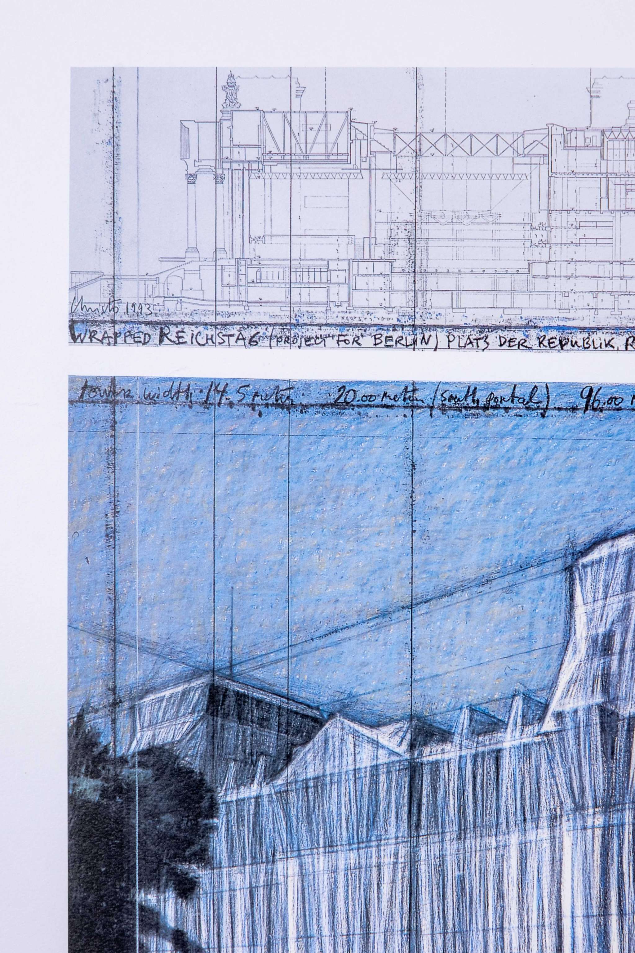 "Wrapped Reichstag (Project for Berlin)" (1993), Signed Print