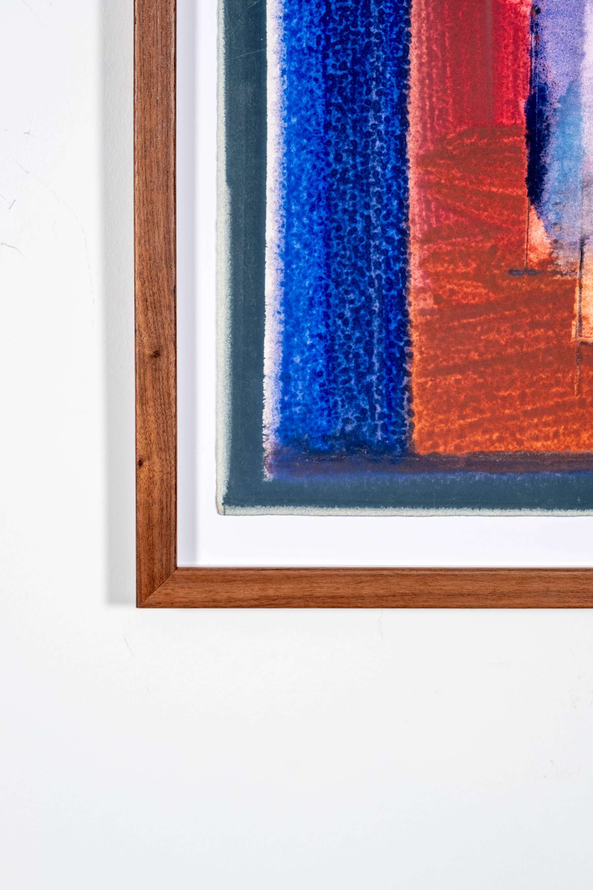 Abstract Painting On Paper 2 (Terracotta, Red, Blue & Lilac)