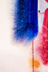 Abstract Painting On Paper 2 (Terracotta, Red, Blue & Lilac)