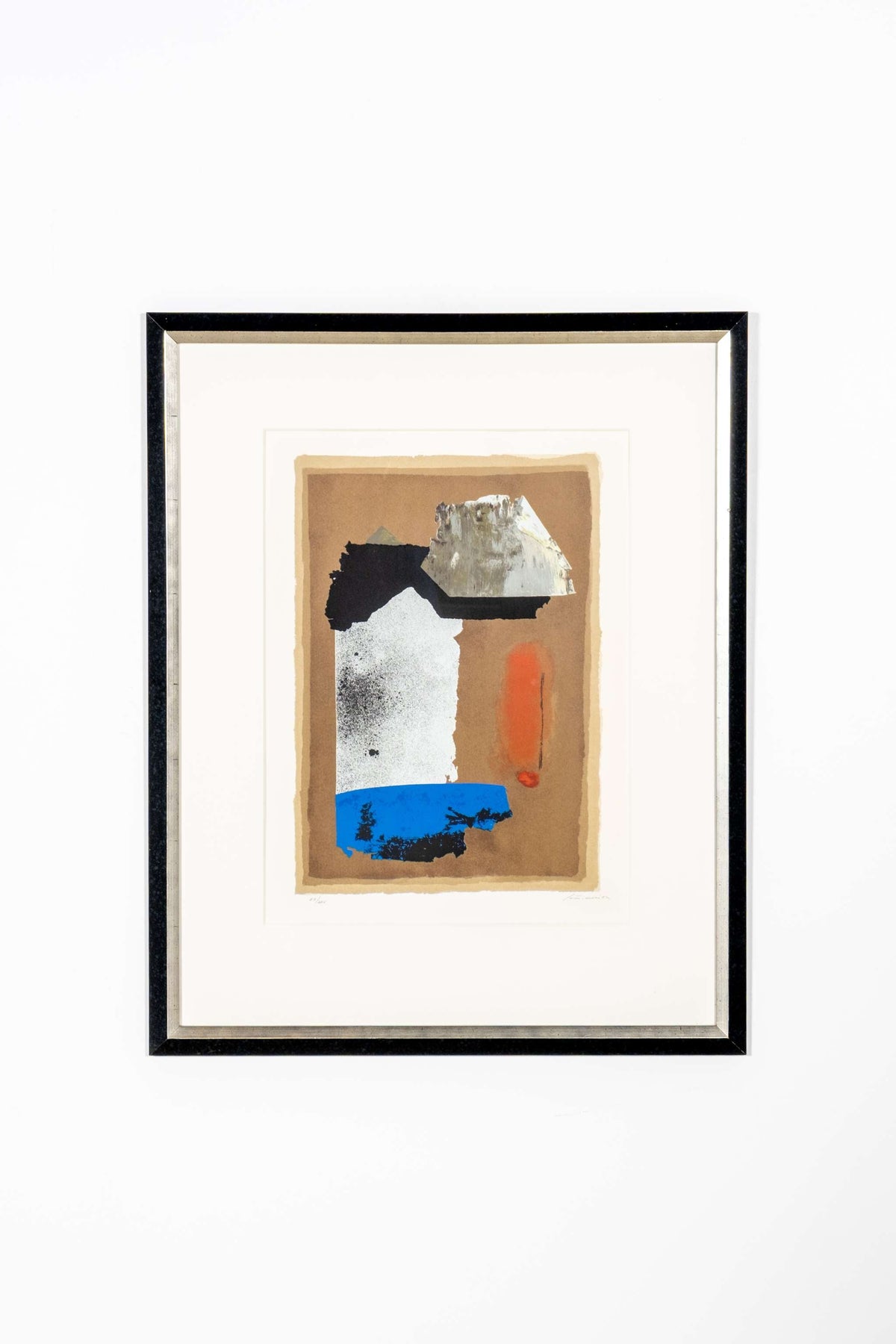 "Untitled" (1987), Brown, Red and Blue Abstract