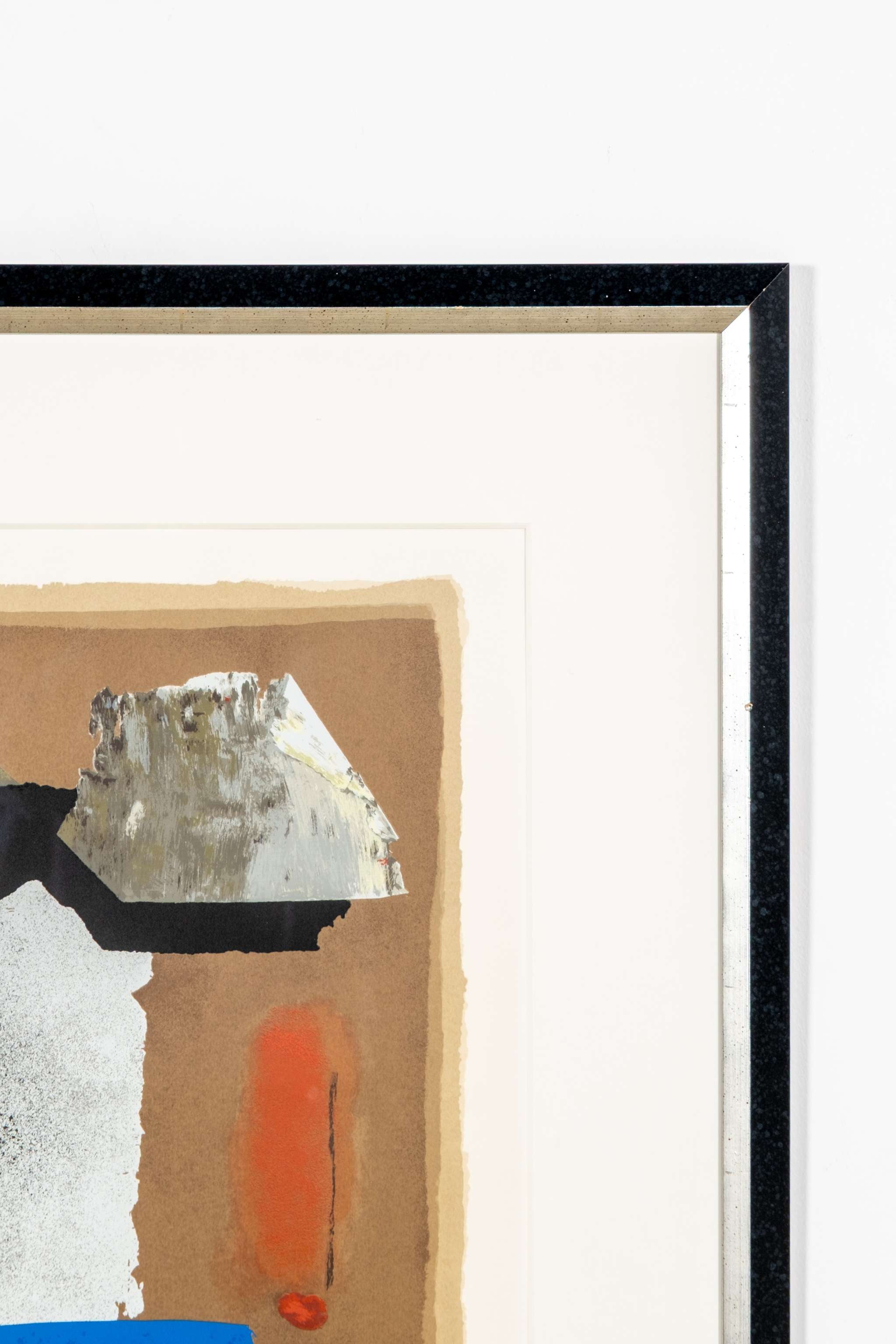 "Untitled" (1987), Brown, Red and Blue Abstract