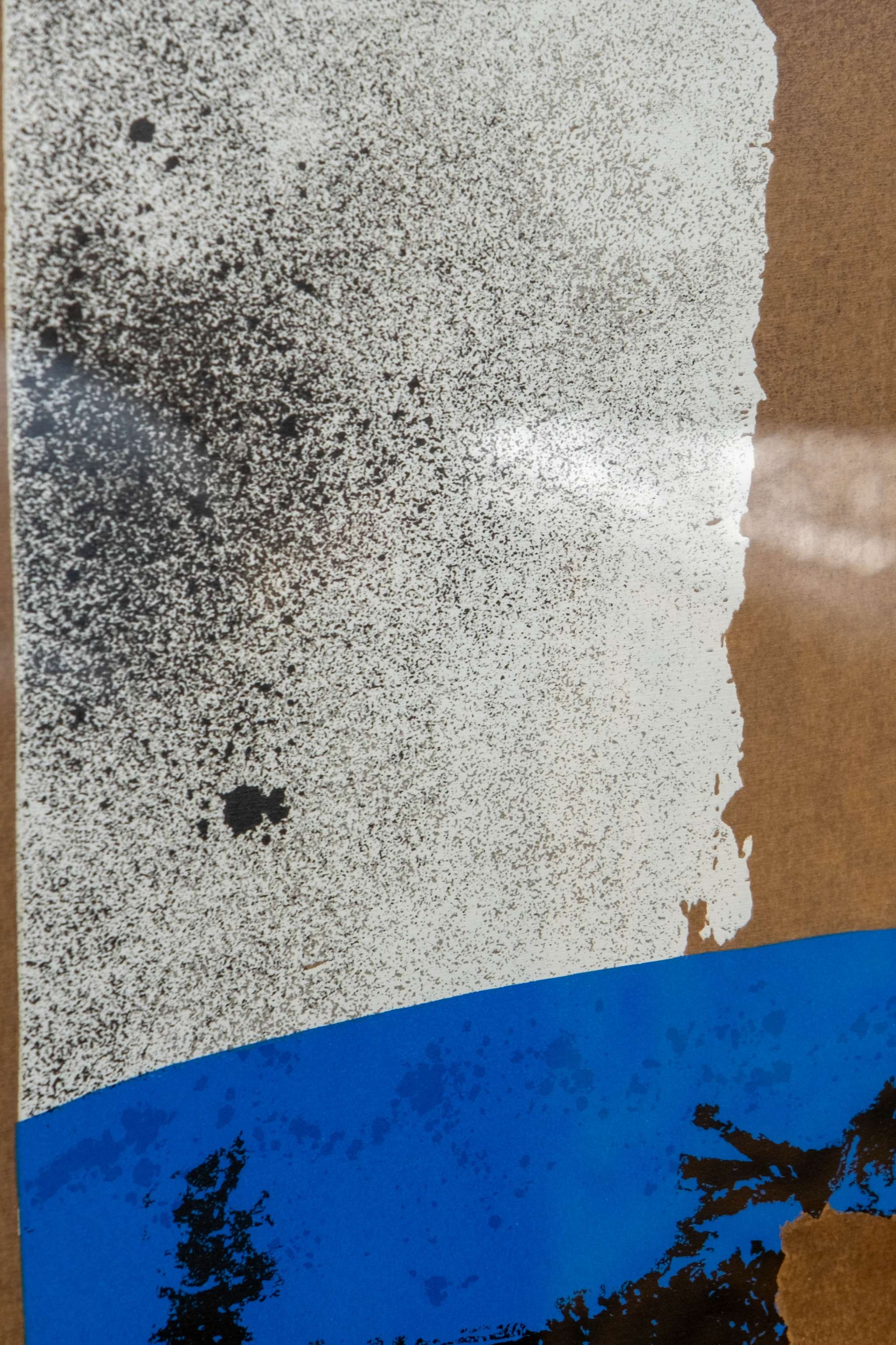 "Untitled" (1987), Brown, Red and Blue Abstract