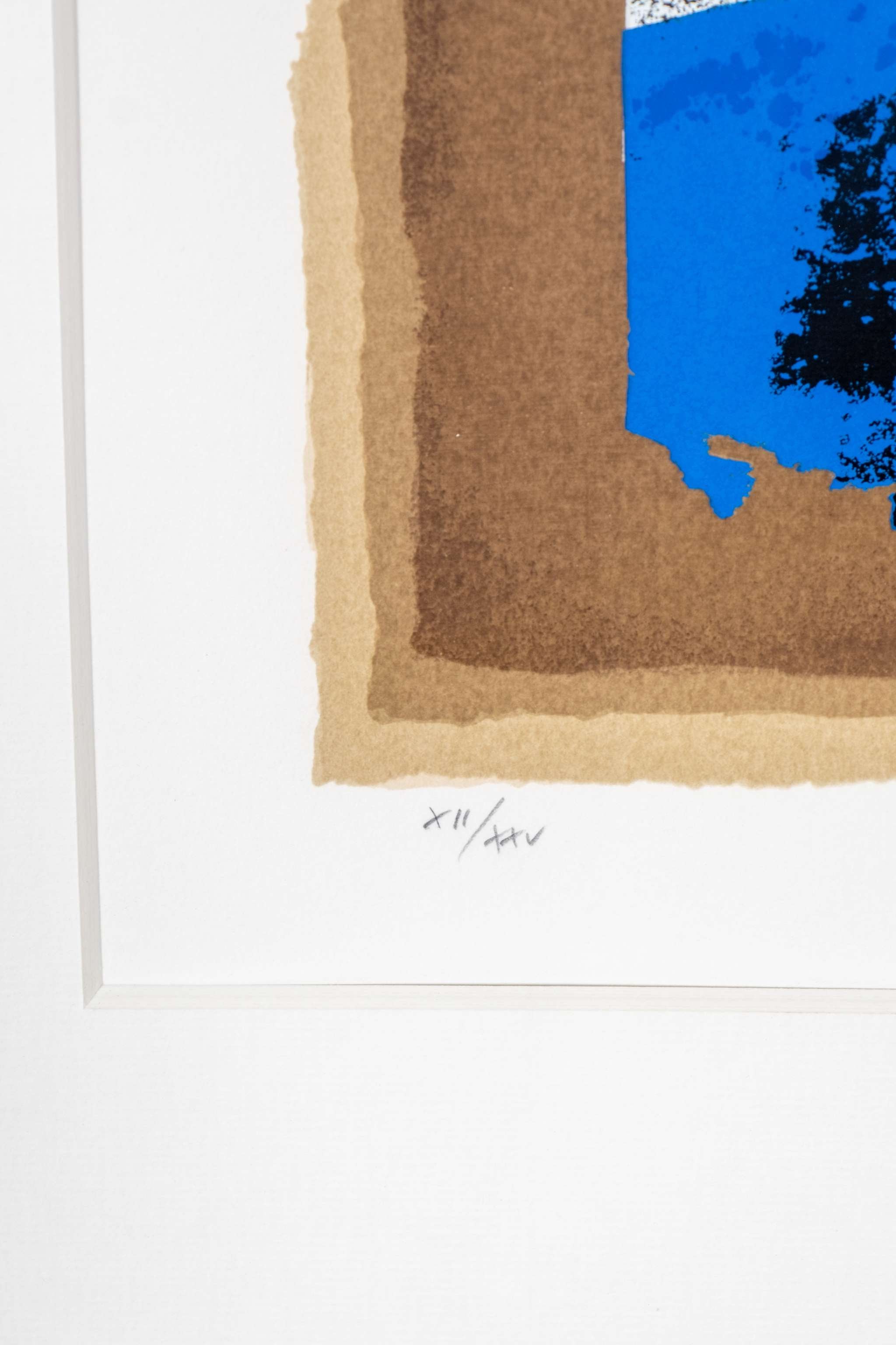 "Untitled" (1987), Brown, Red and Blue Abstract