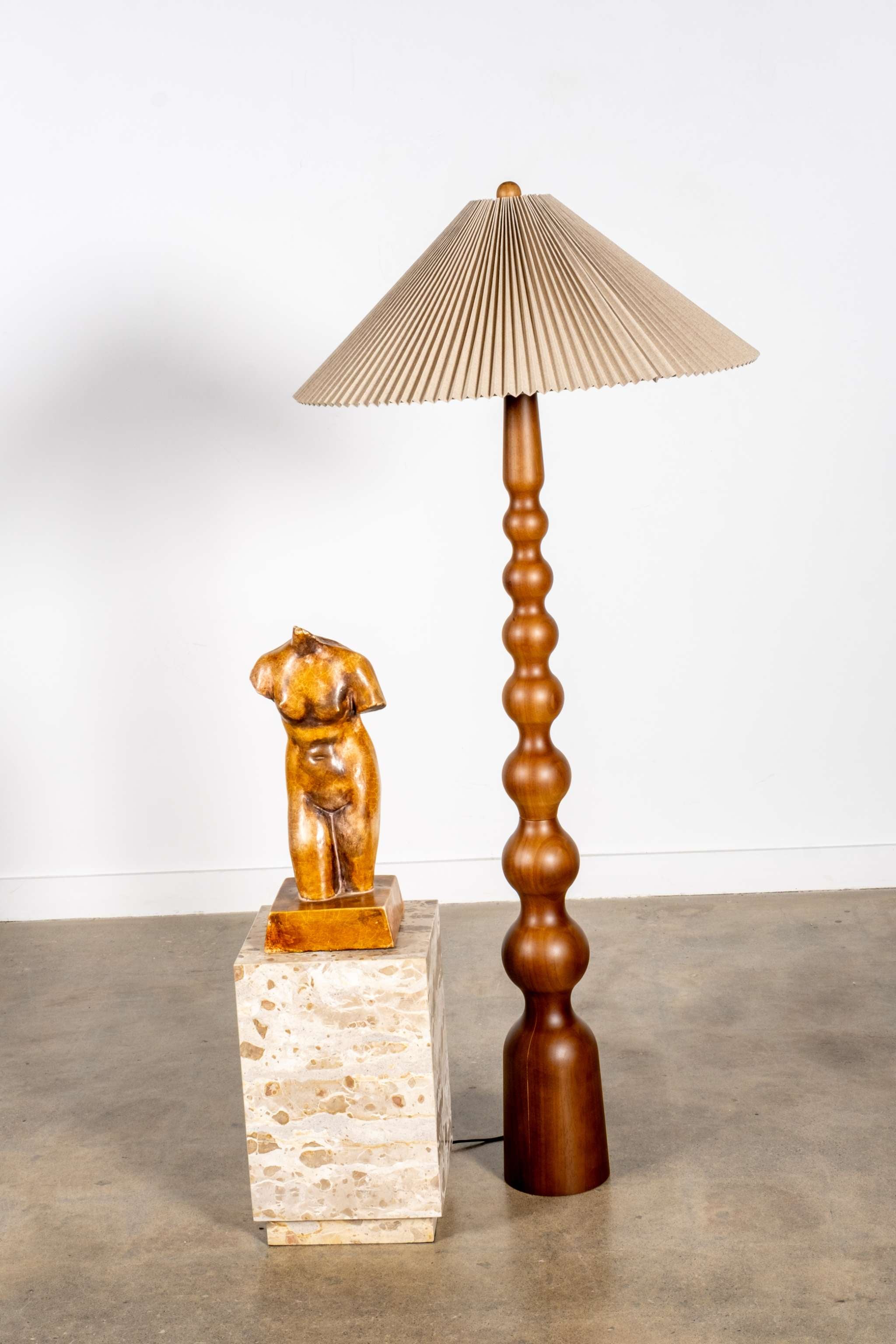 "Grov" Marble Pedestal/Side Table, Small