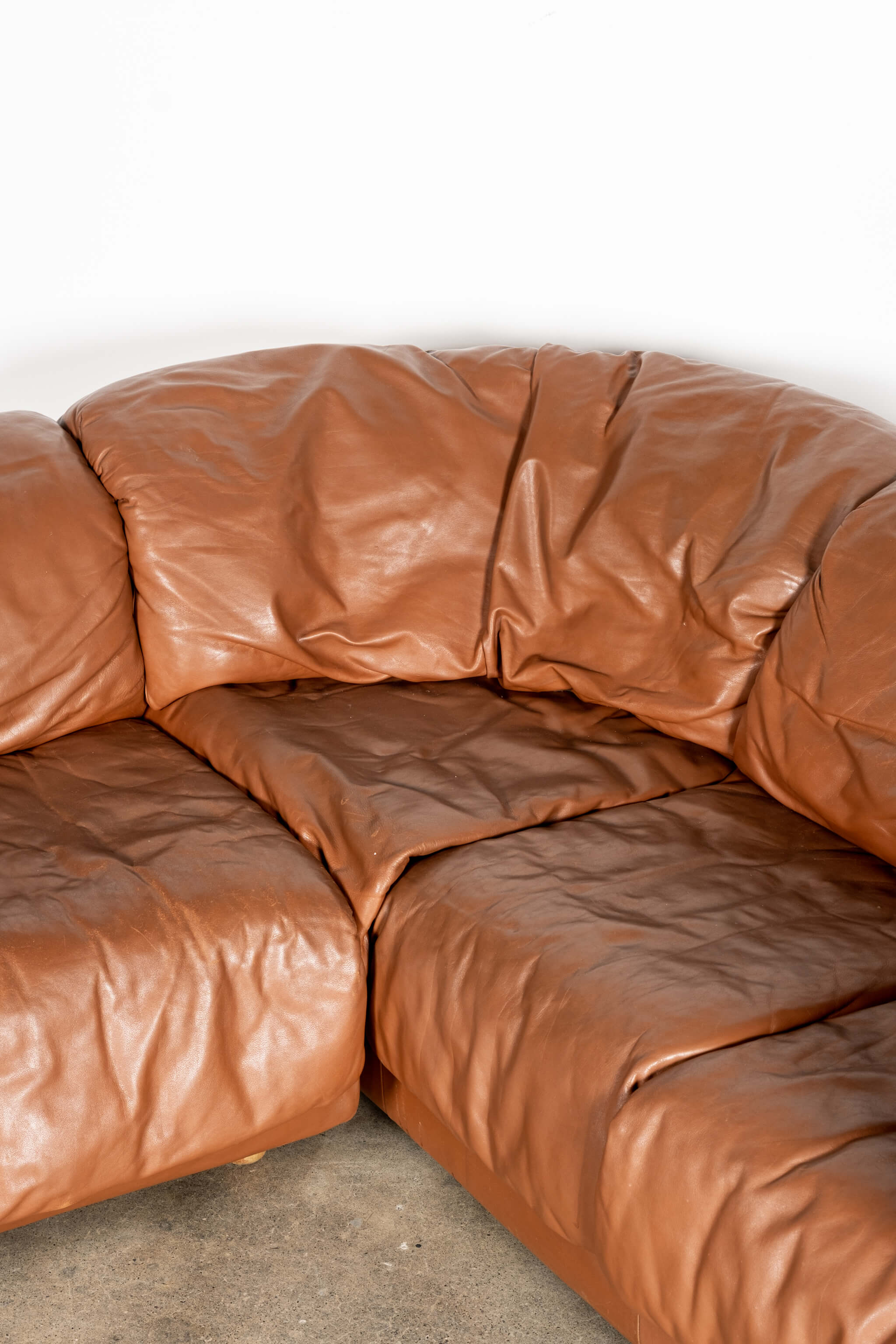 2-Piece Leather Corner Sofa