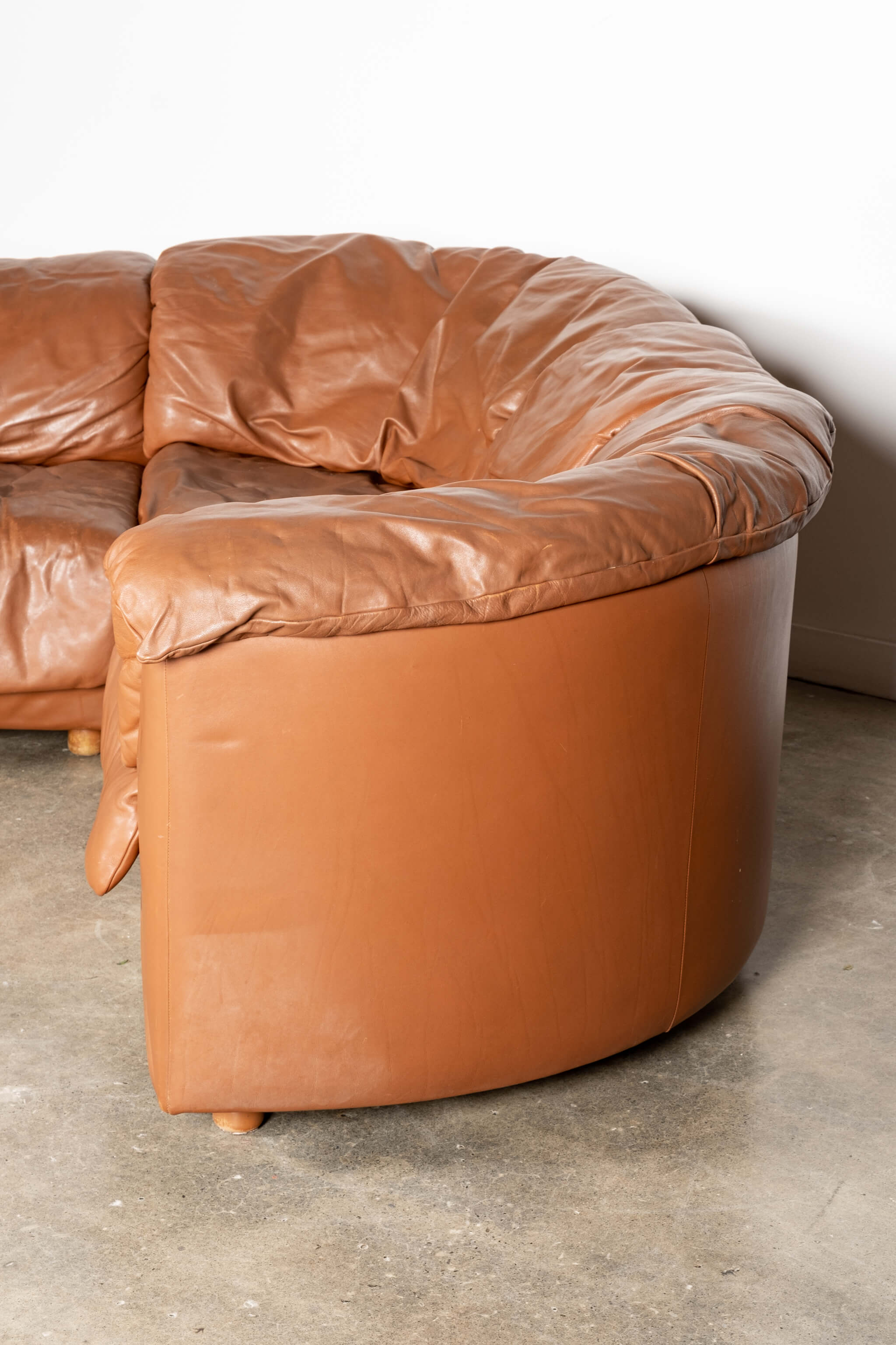 2-Piece Leather Corner Sofa