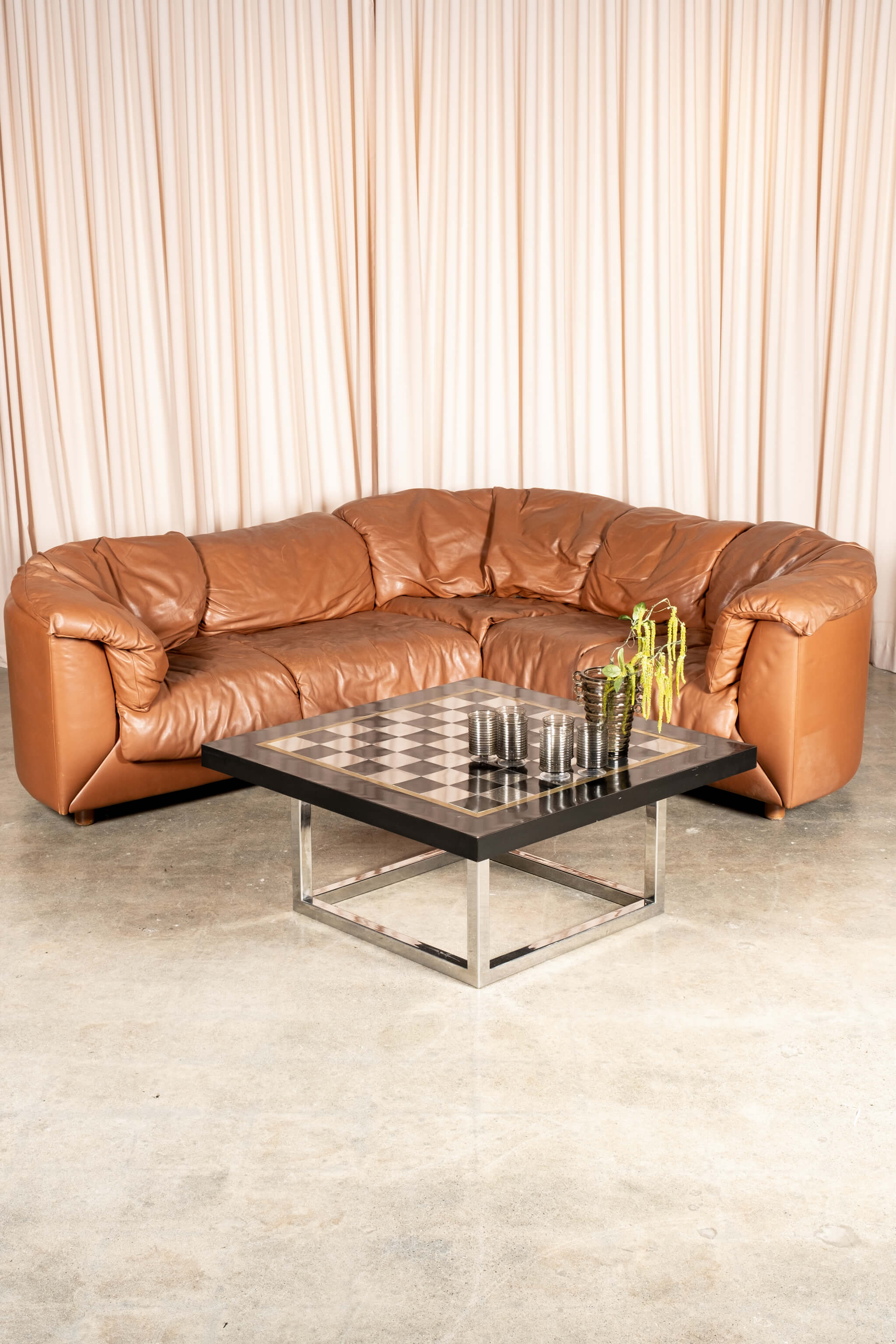 2-Piece Leather Corner Sofa