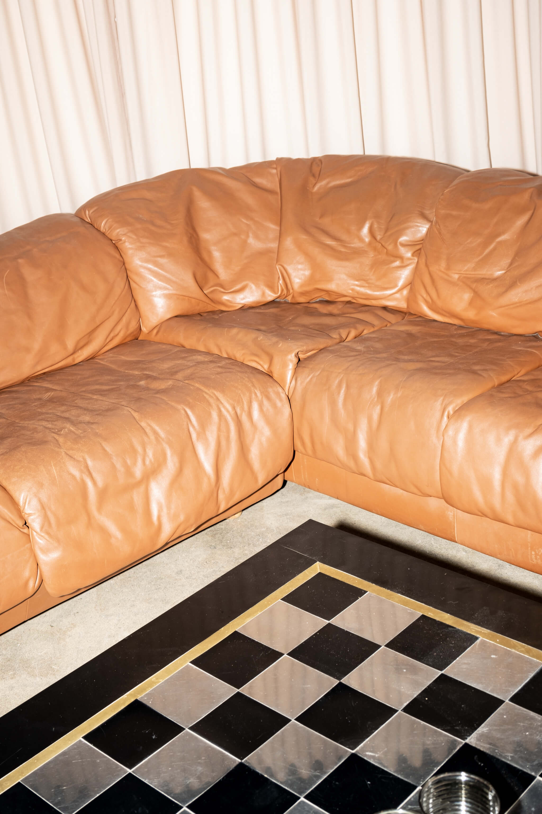 2-Piece Leather Corner Sofa