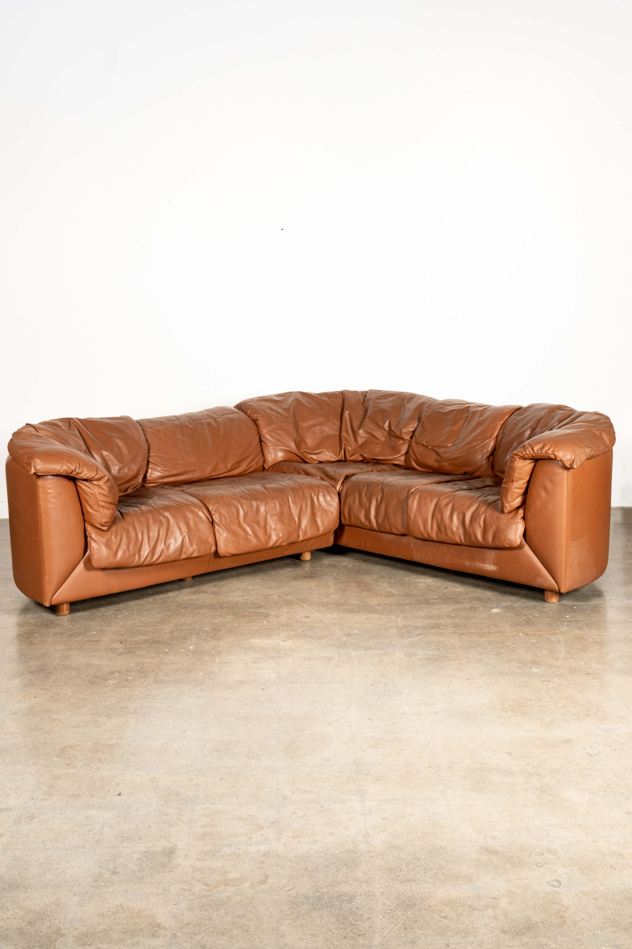 2-Piece Leather Corner Sofa