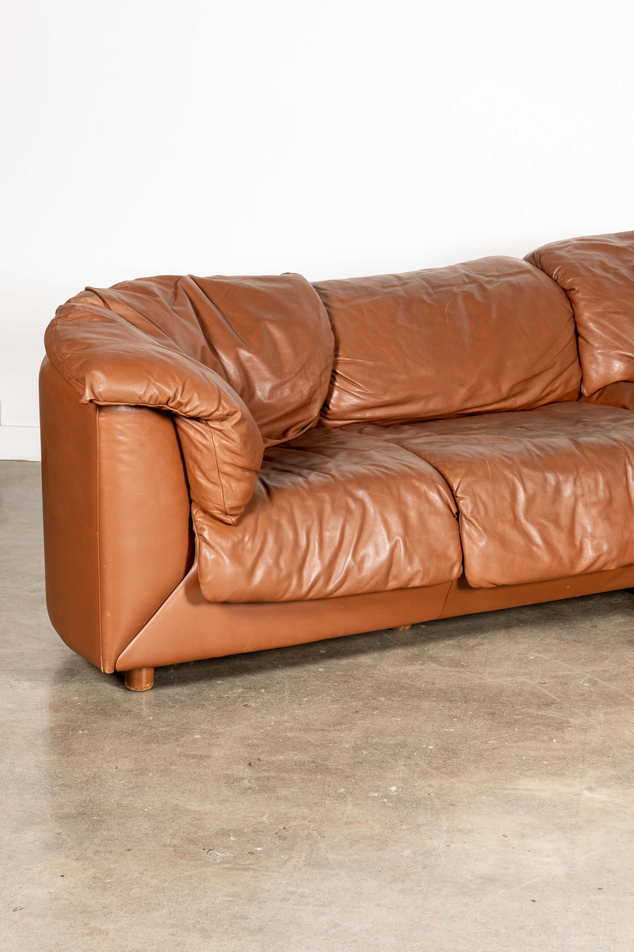 2-Piece Leather Corner Sofa