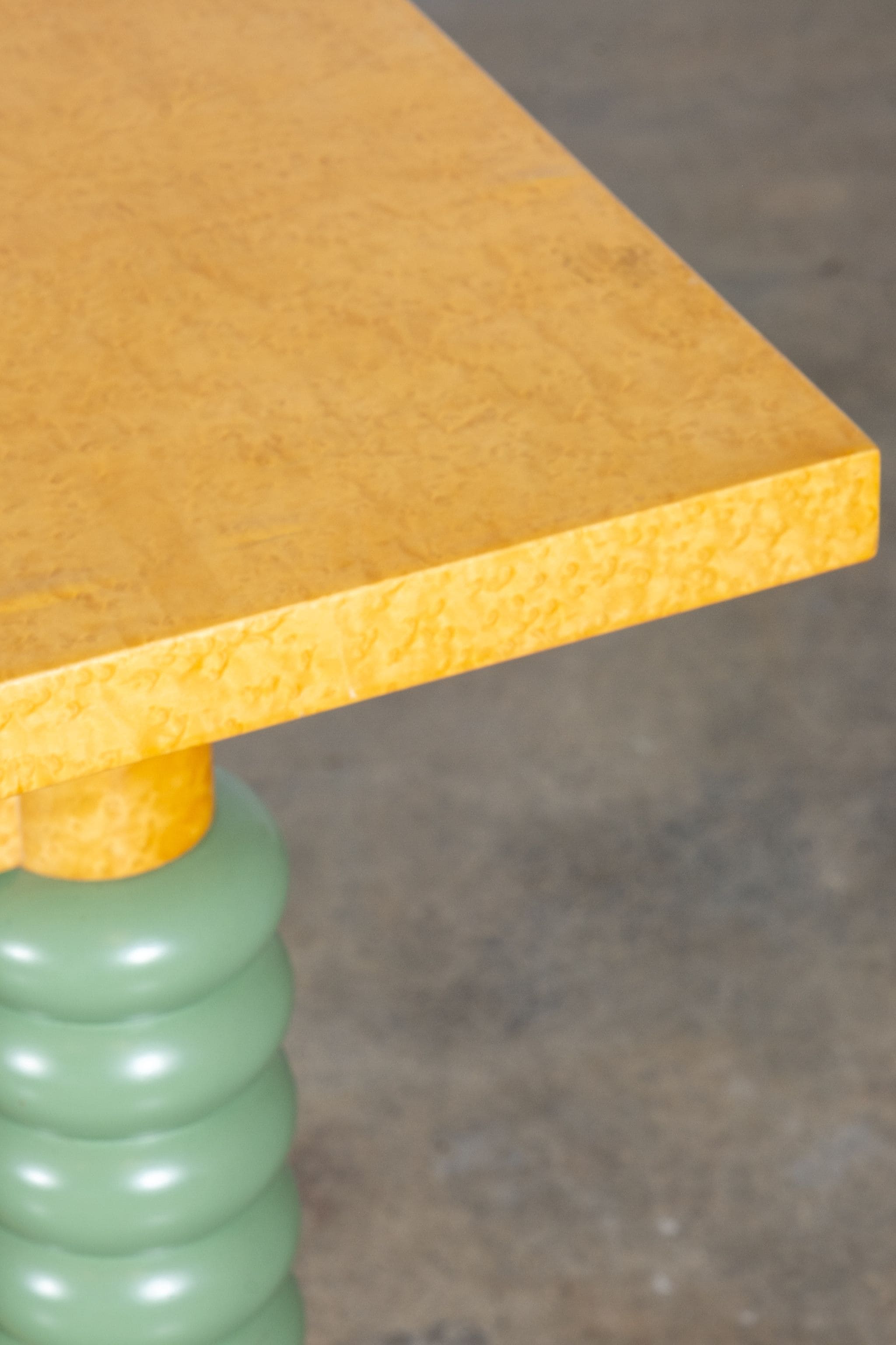 1970s Italian Dining Table with Turned Wood Legs