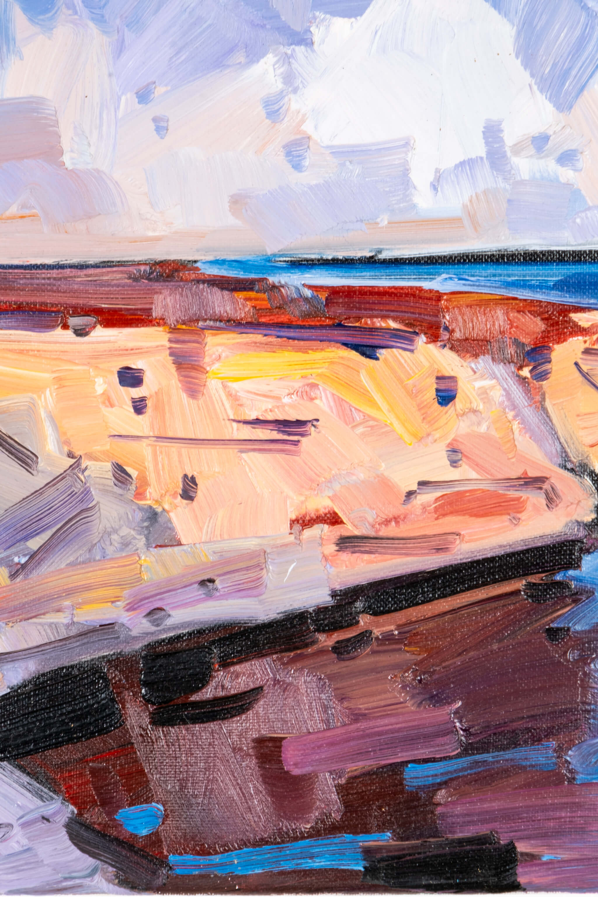 Harbor Light', Abstract Oil Painting on Canvas