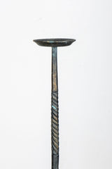 1920s Forged Iron Candle Holder