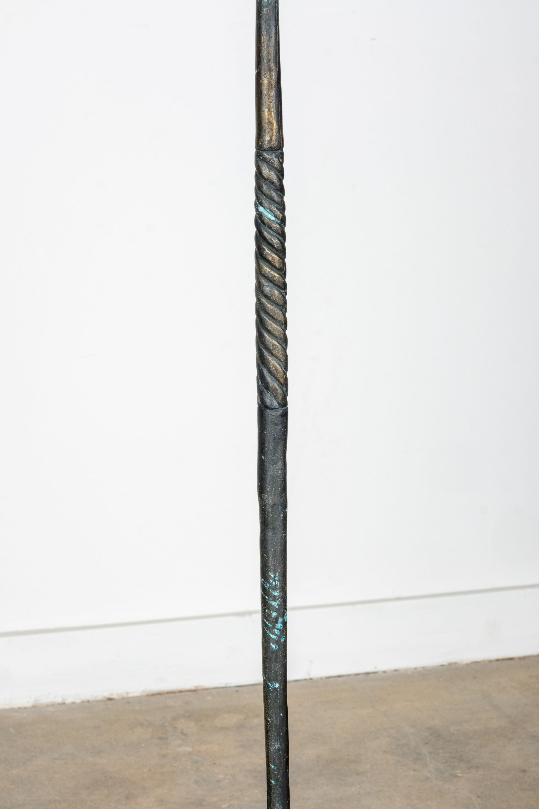 1920s Forged Iron Candle Holder