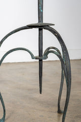 1920s Forged Iron Candle Holder
