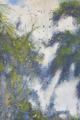 "Royal Palms", 1920s Oil Painting in Gold Frame