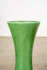 1980s Fluted Green Vase