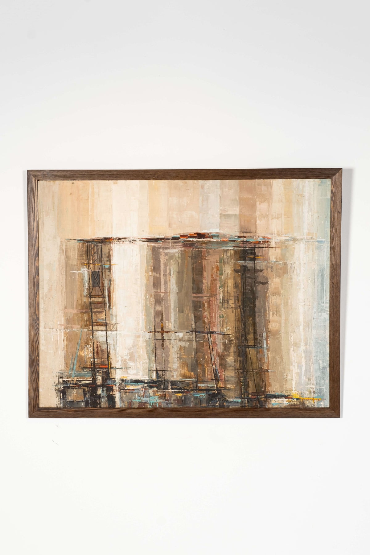 "Girders For a Harbor", Large-Scale Abstract Painting