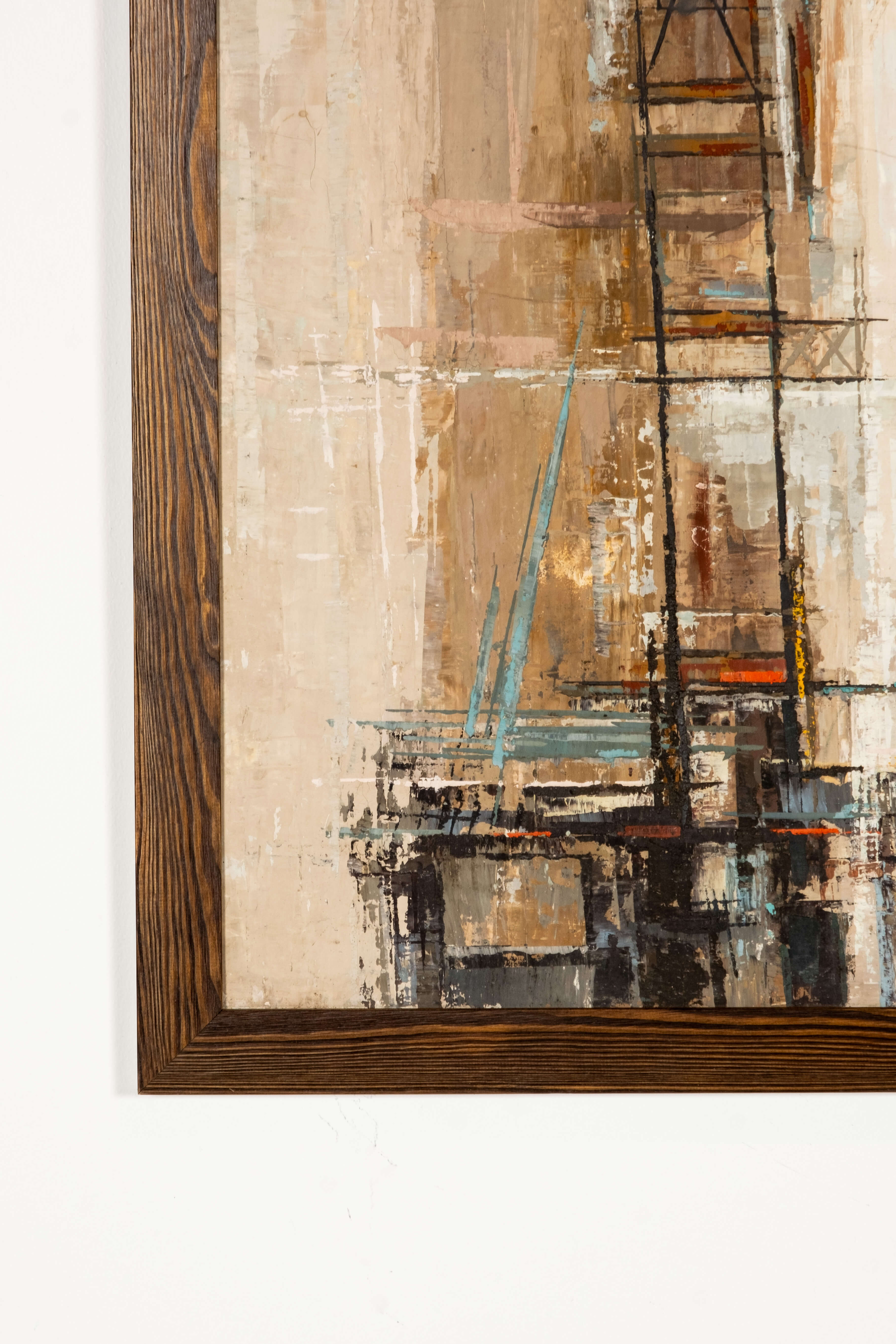 "Girders For a Harbor", Large-Scale Abstract Painting
