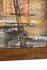 "Girders For a Harbor", Large-Scale Abstract Painting