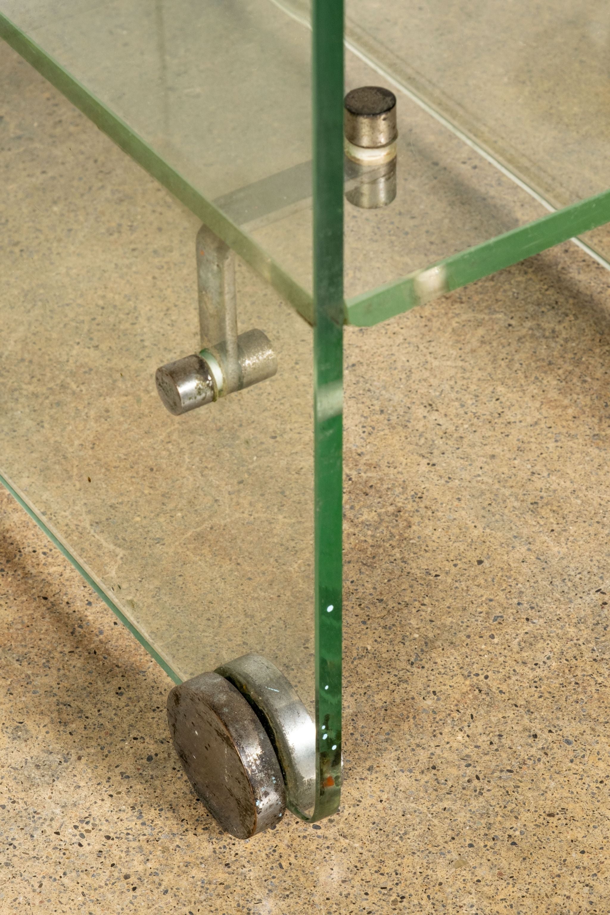 1940s Glass Desk