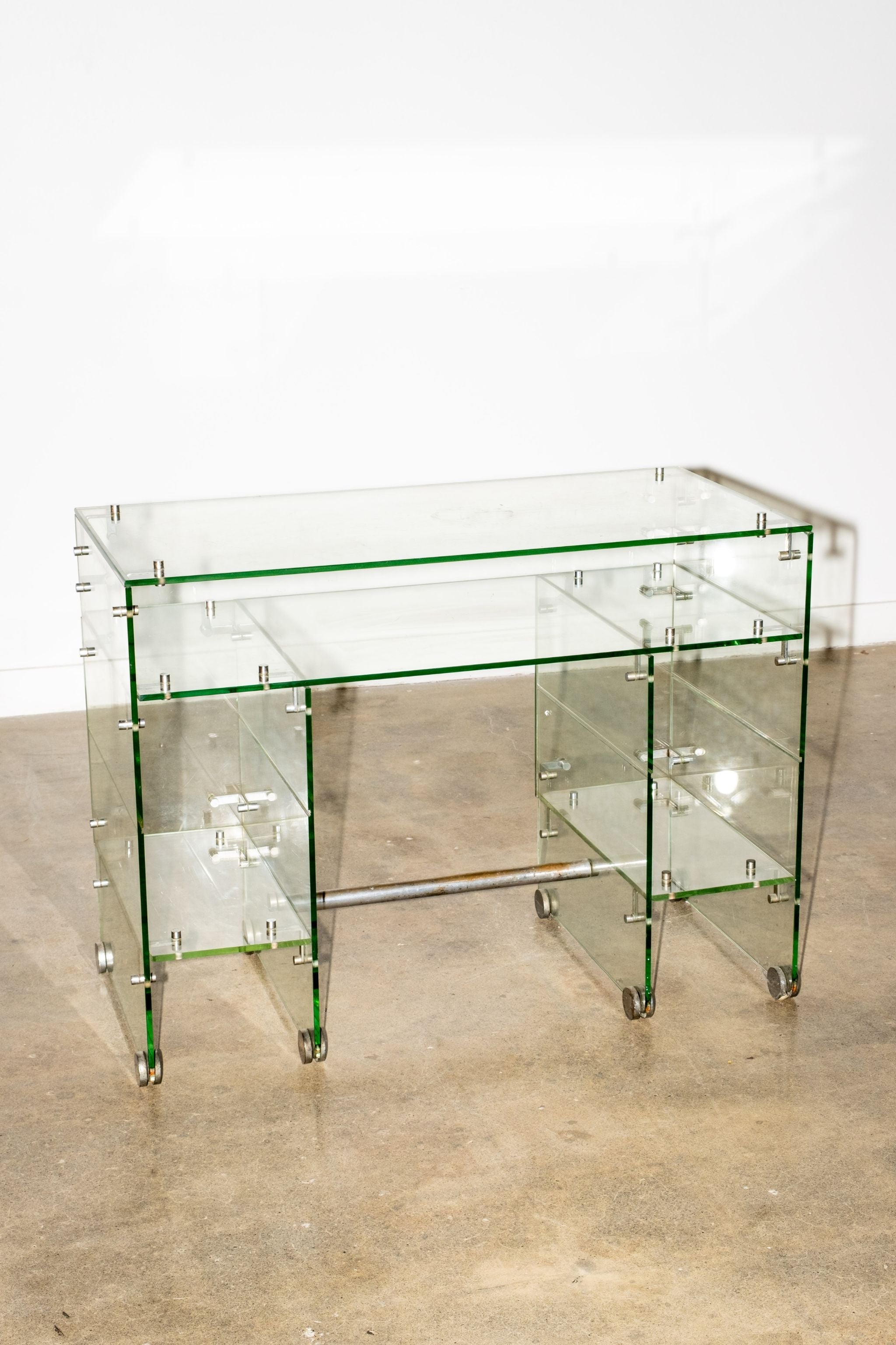 1940s Glass Desk