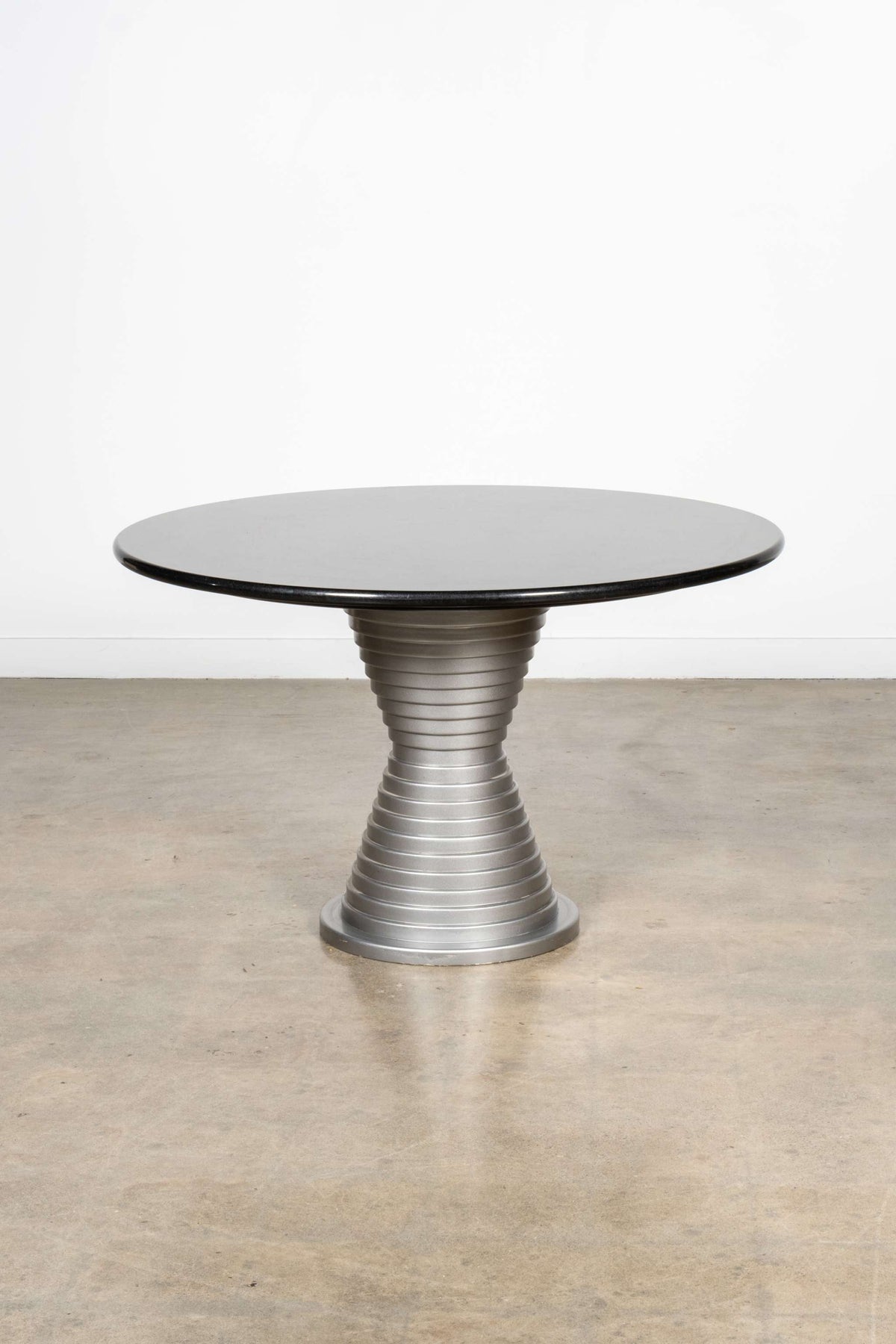 1980s Marble Top Hourglass Base Dining Table