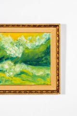 "Eternal Waves", Impressionist Seascape with Wood Frame
