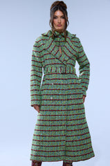 IT'S GIVING LUCK TWEED TRENCH