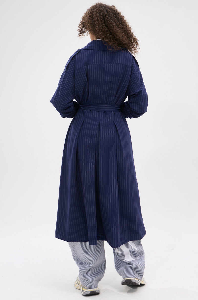 HARLEM PINSTRIPE TRENCH