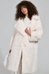 LENOX FAUX FUR TRENCH IN IVORY