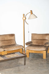 Arc Pivot Floor Lamp in Pine