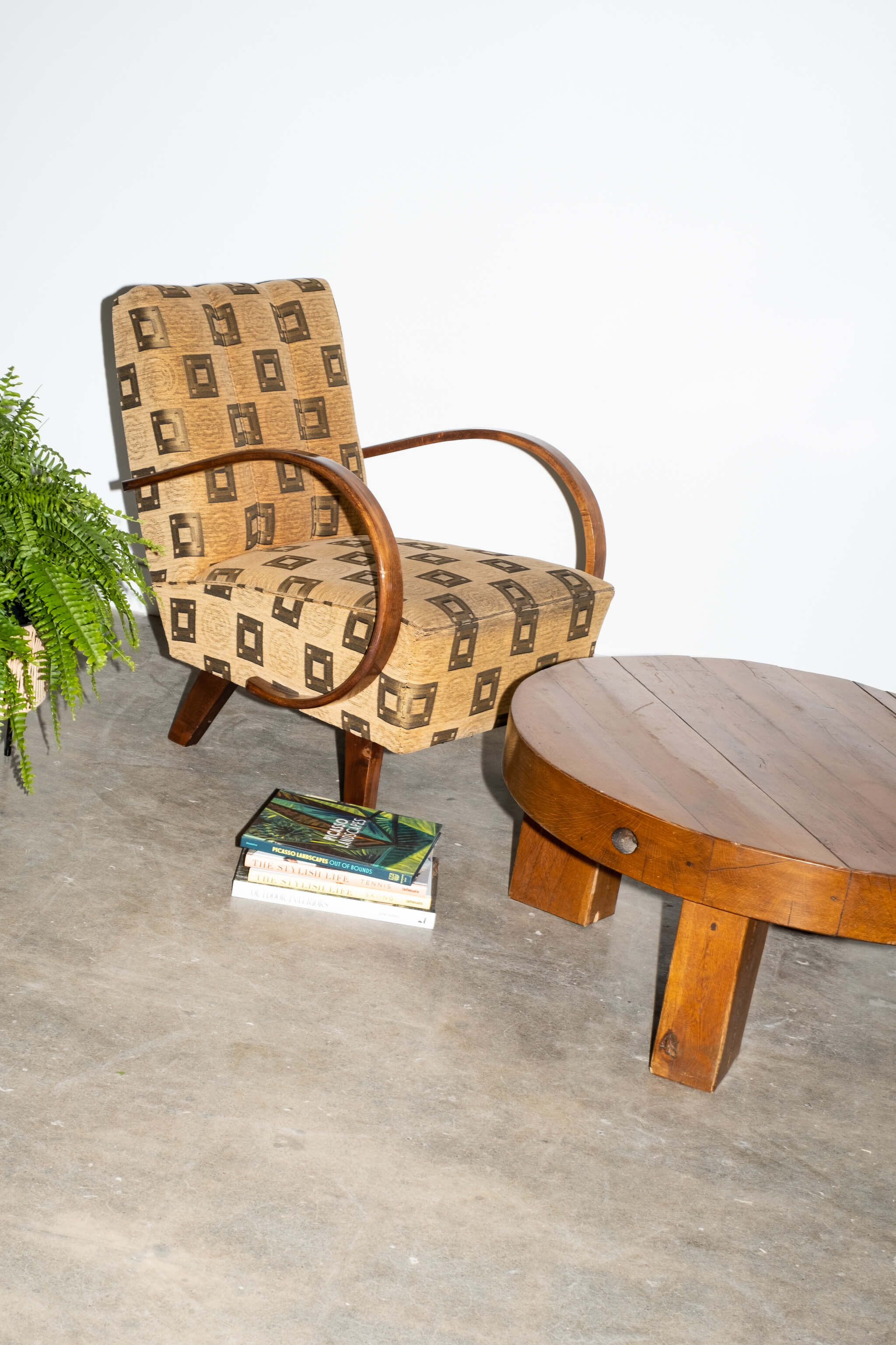Brutalist Solid Wood Coffee Table