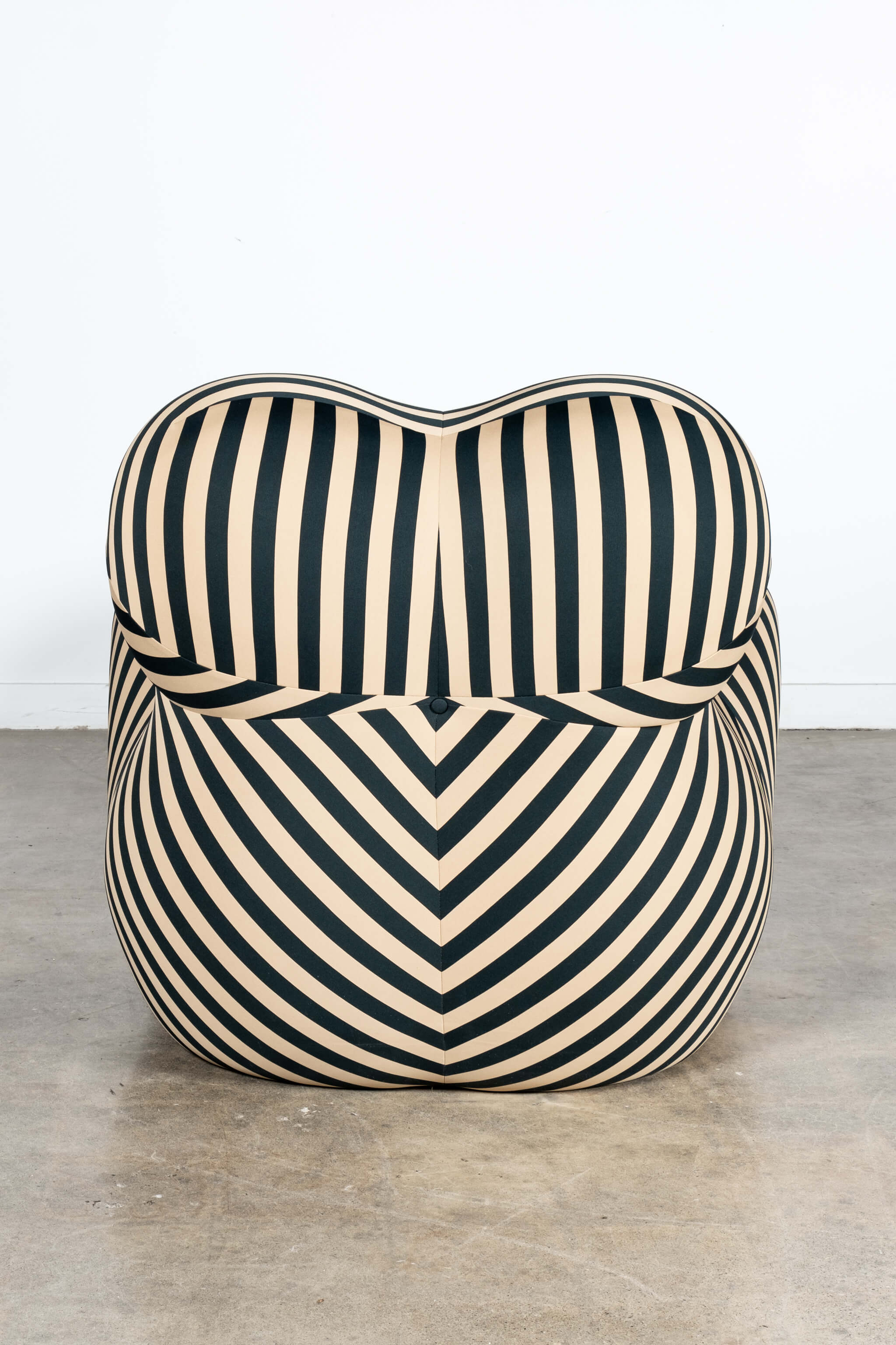 La Mamma' Up 5/6 Lounge Chair & Ottoman, Green Stripe