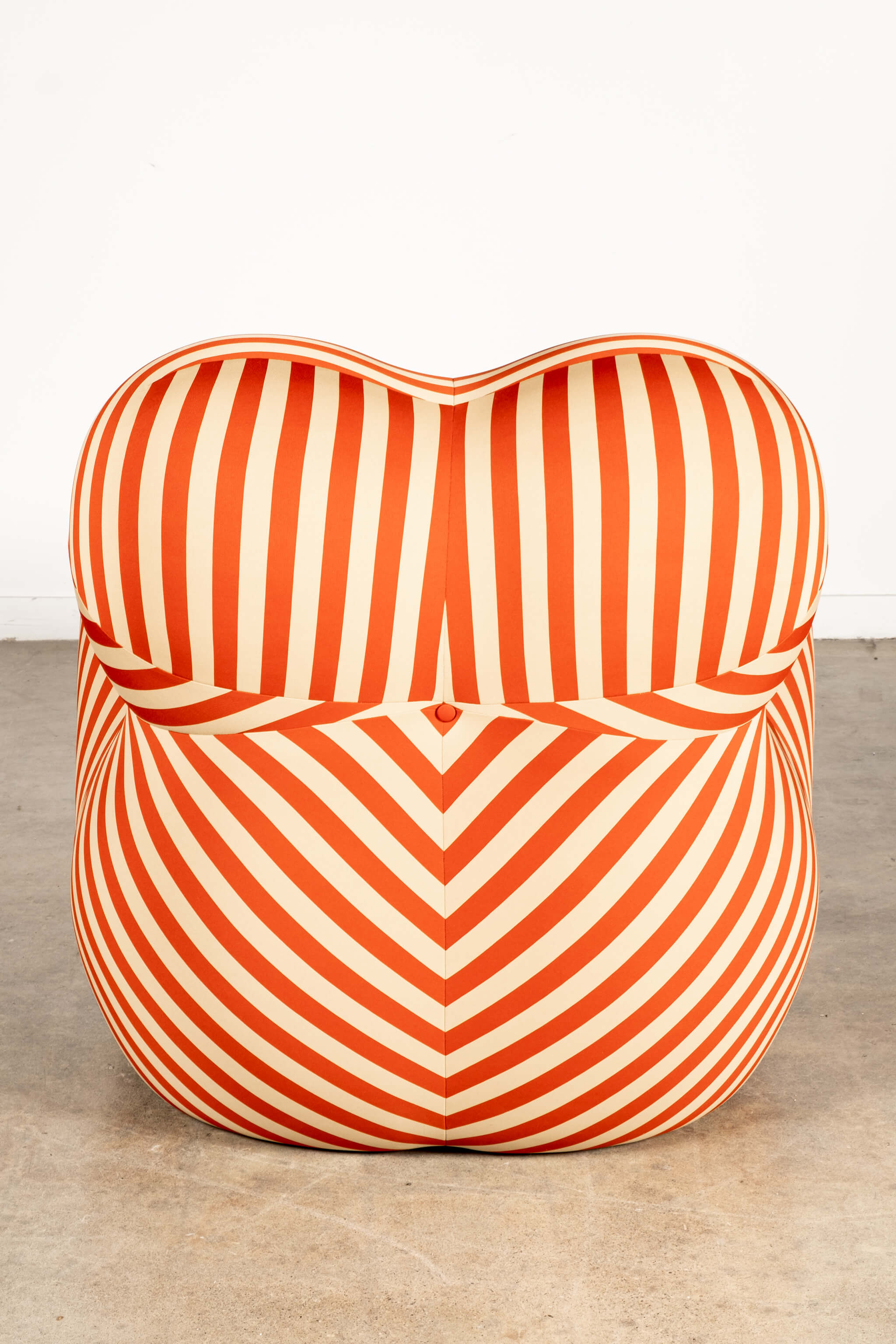 La Mamma' Up 5/6 Lounge Chair & Ottoman, Red Stripe