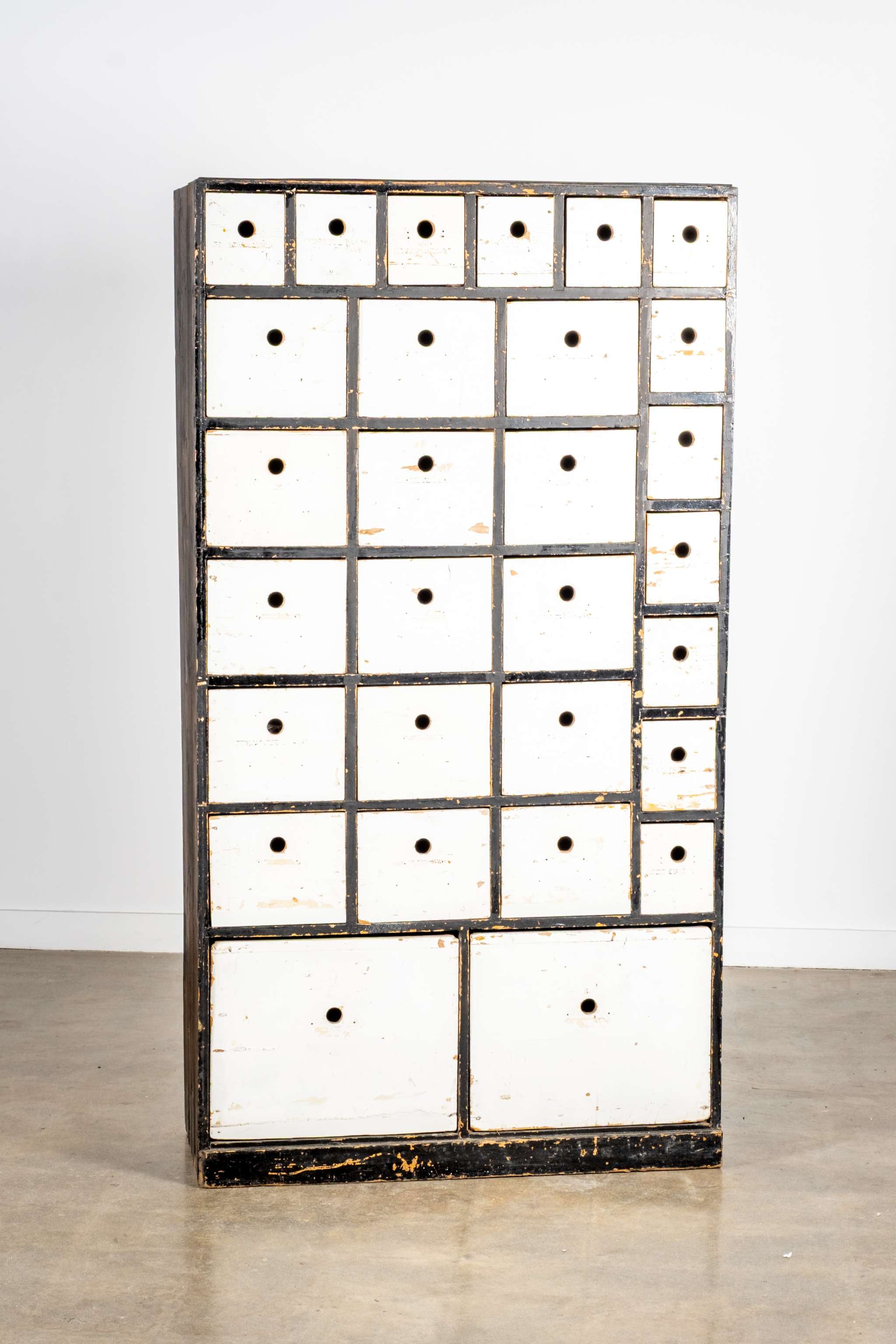 Black and White Apothecary Cabinet