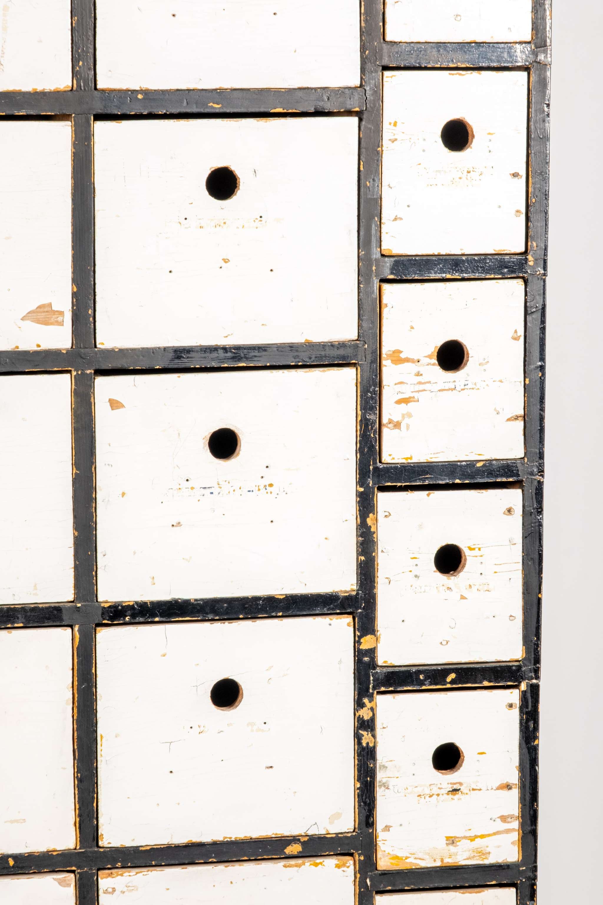 Black and White Apothecary Cabinet