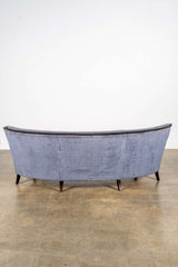 1950s Low Curved 3-Seater Sofa