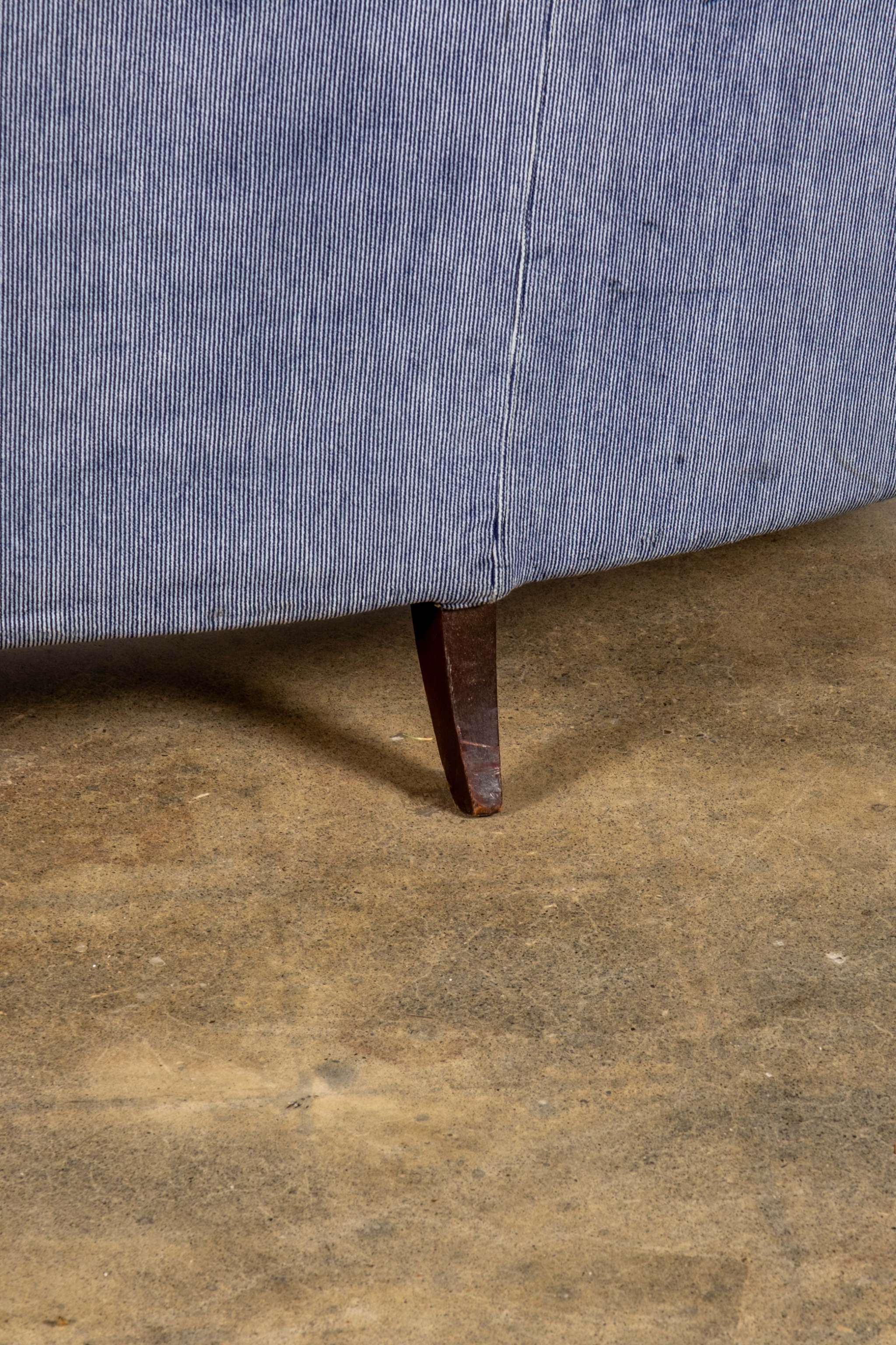 1950s Low Curved 3-Seater Sofa
