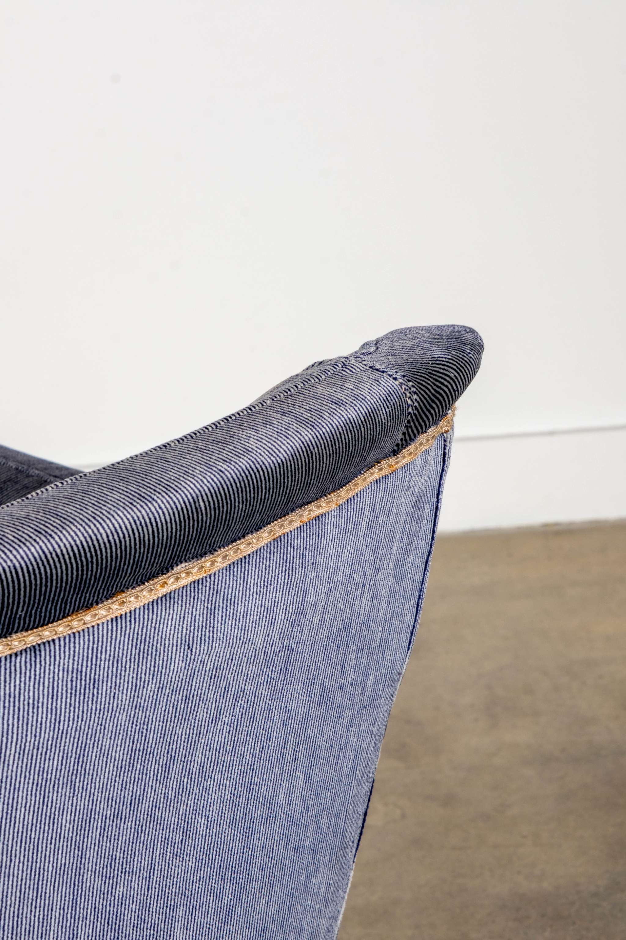 1950s Low Curved 3-Seater Sofa
