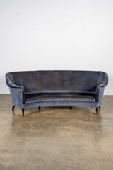 1950s Low Curved 3-Seater Sofa