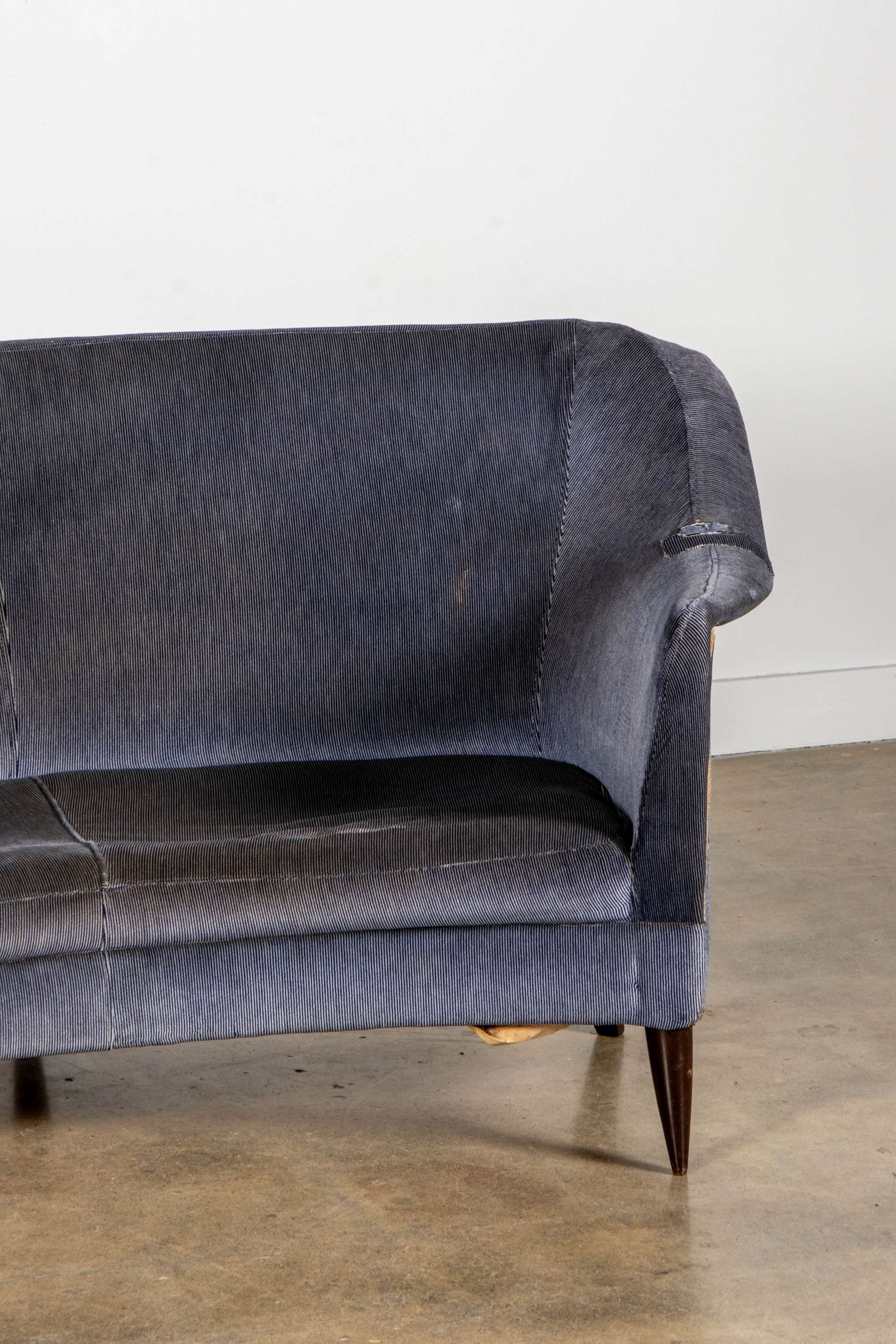 1950s Low Curved 3-Seater Sofa