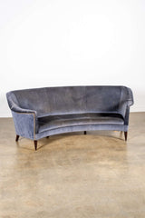 1950s Low Curved 3-Seater Sofa