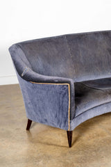 1950s Low Curved 3-Seater Sofa