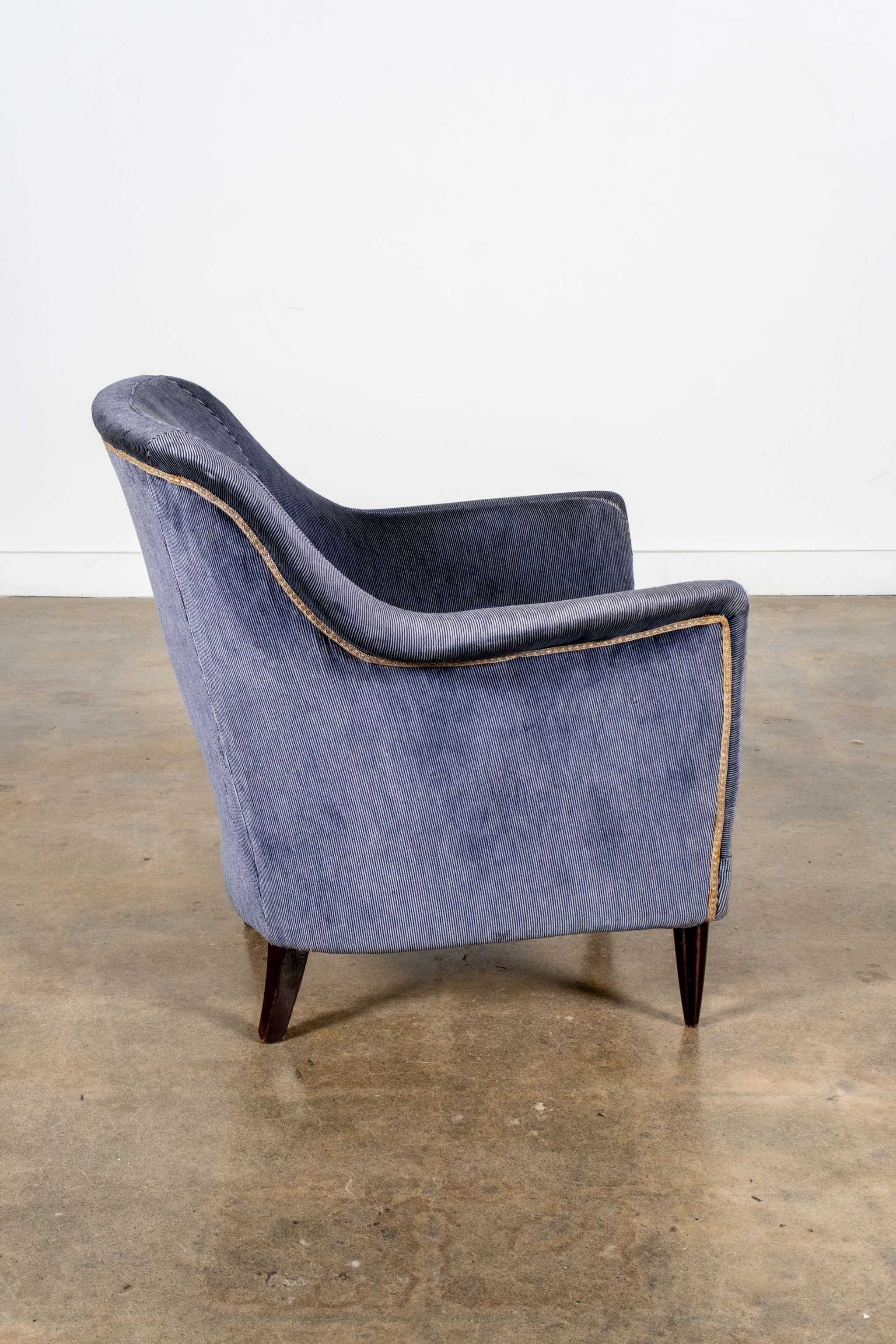 1950s Low Curved Armchair