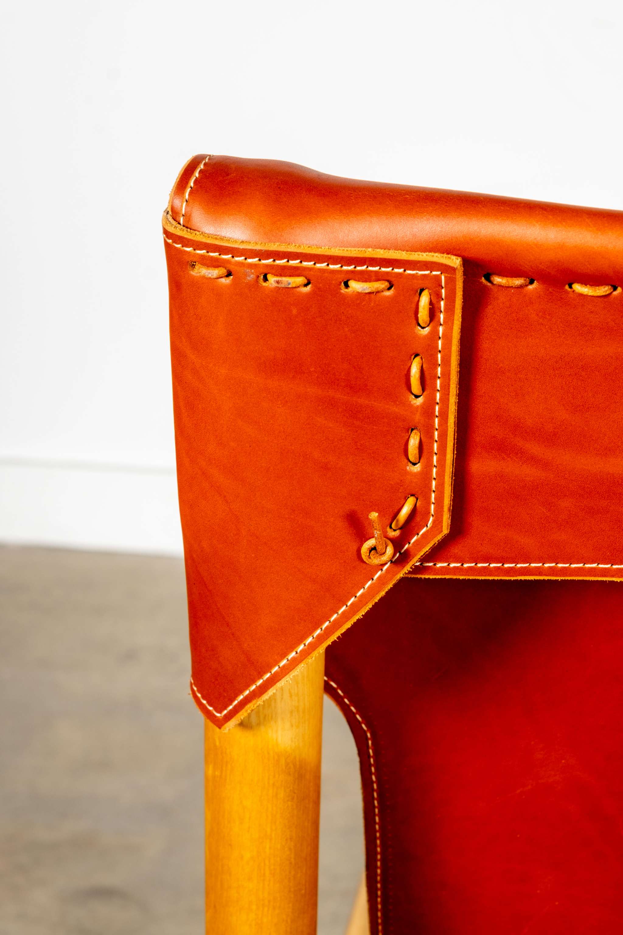 Burgundy Leather Highback Lounge Chair