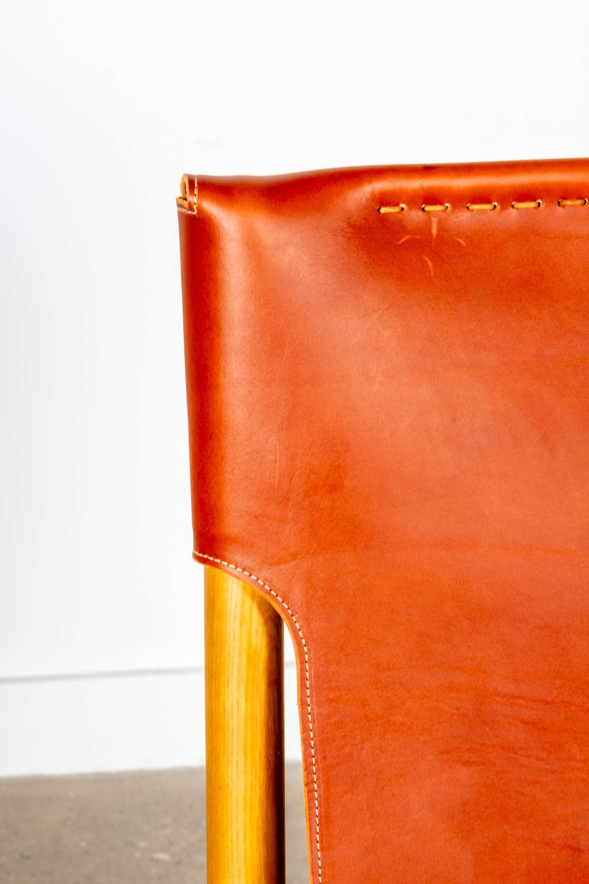 Burgundy Leather Highback Lounge Chair