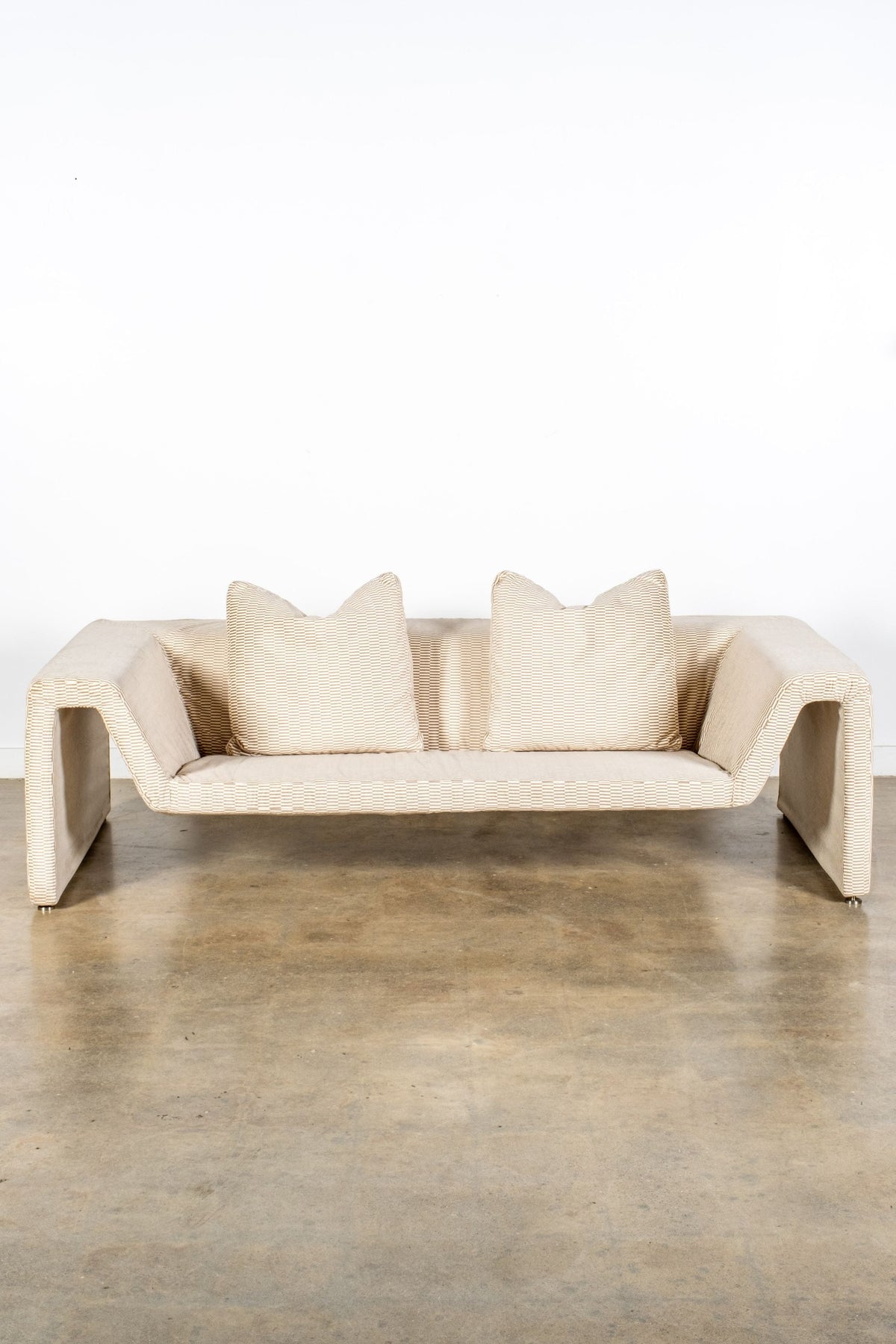 1970s Italian 3-Seater Sofa, Newly Upholstered