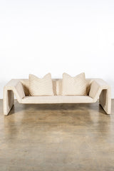 1970s Italian 3-Seater Sofa, Newly Upholstered